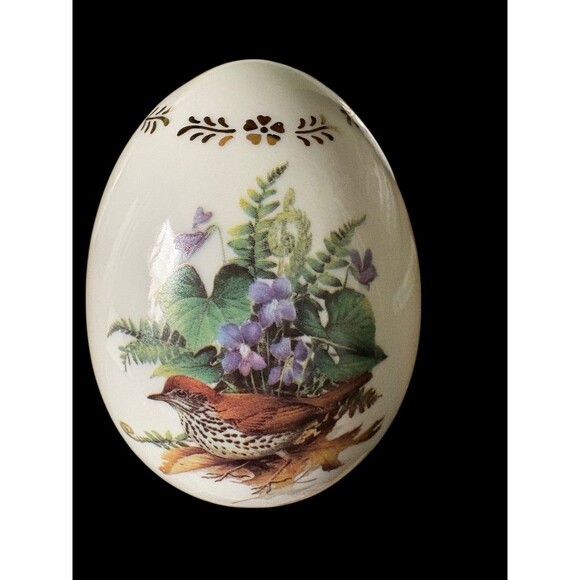 Danbury Mint Other - Danbury Mint Roger Tory Peterson Porcelain Songbird Egg Wood Thrush 1995